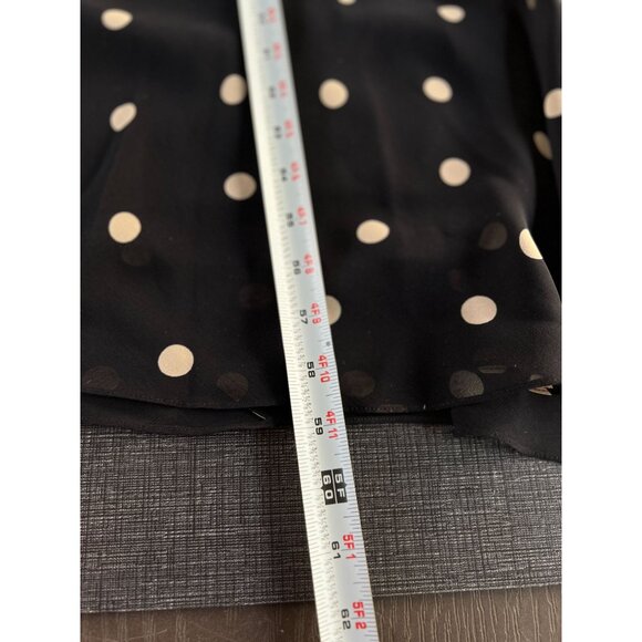 Vintage 90s hetta B Maxi Dress Sz 12 100% Silk Polka Dot Black White Sleeveless - Picture 13 of 13